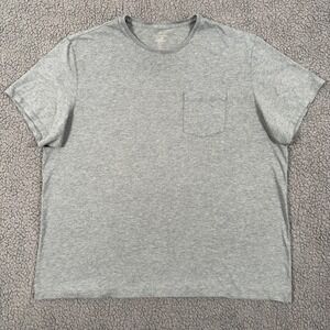 Bombas Pima Cotton Pocket T-Shirt Mens XXL Gray Short Sleeve Crewneck Heathered